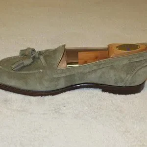Ralph Lauren Purple Label Mens Italy Luther Tassel Sage Suede Calfskin Loafer 9D Ralph Lauren Purple Label Mens Italy Luther Tassel Sage  main image 4